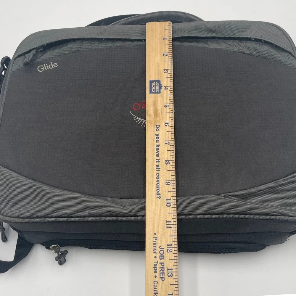 Osprey Glide Messenger Bag Gray Black Laptop Shoulder Bag‎ Travel Commuter 16x12